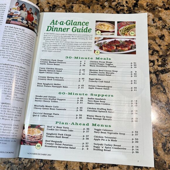 Lot Of Taste Of Homes Quick Cooking Back Issues Recipes Magazines 2003 set Of 6 - Picture 13 of 13